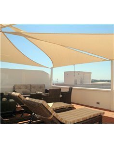 Toldo Vela Triangular Waterproof Gris 165 gr/m2