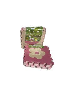 Pack x9 - Loseta de Tatami Puzzle - Rosa/Beige