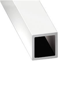 Perfil de Aluminio Blanco - Tubo cuadrado - Pack 3 unidades