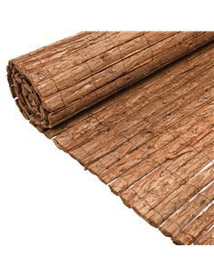 Cerramiento Natural de Corteza de Pino Simple Cara | Cerramiento Alta Densidad para Jardín y Terraza