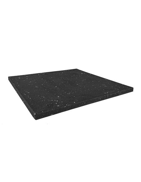 Loseta de Caucho Profesional Maciza | Especial Halterofilia, Gimnasios y Peso Libre | Moteado Blanco | 50x50cm | Espesor: 15 mm Loseta de Caucho Profesional Maciza | Especial Halterofilia, Gimnasios y Peso Libre | Moteado Blanco | 50x50cm | Espesor: 15 mm