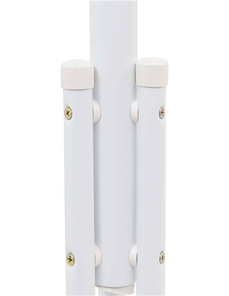 Perchero con pie metálico Minimalista | 8 Ganchos | Soporte para abrigos y sombreros | Blanco Perchero con pie metálico Minimalista | 8 Ganchos | Soporte para abrigos y sombreros | Blanco