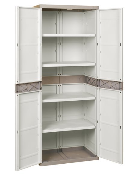 Armario de 4 estantes | Titanium Beige | 70x44x176 cm Armario de 4 estantes | Titanium Beige | 70x44x176 cm