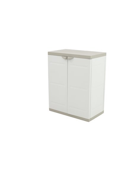 Medio Armario de 2 Estantes | Titanium Beige | 70x44x88 cm Medio Armario de 2 Estantes | Titanium Beige | 70x44x88 cm