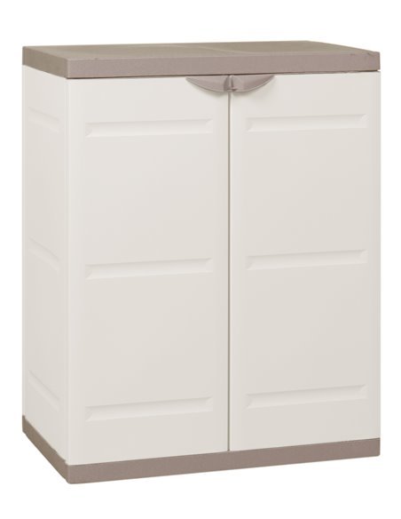 Medio Armario de 2 Estantes | Titanium Beige | 70x44x88 cm Medio Armario de 2 Estantes | Titanium Beige | 70x44x88 cm