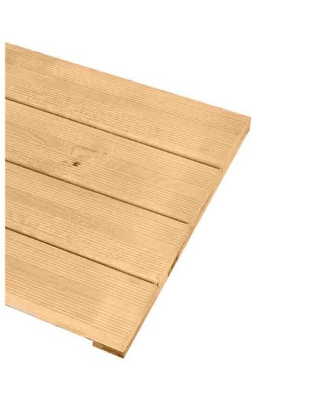 Tarima de madera de pino | Baldosa de madera para exterior y ducha | Protección Autoclave Nivel 3 | Alta calidad