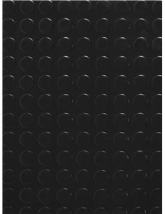 Suelo Goma Circulo Negro - Rollo 3 mm 15 x 1 m