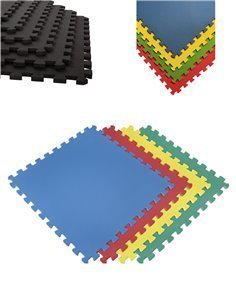Esterilla Puzzle para Suelos de Gimnasio y Fitness | Colores | Protección de Goma Espuma, tatami puzzle Expandible 48 uds 60x60