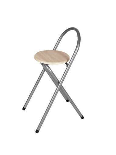 Taburete Plegable con Respaldo para Cocina...