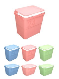 Nevera Portátil Rígida Retro 24L– Nevera Térmica con Asa para el Camping,  Jardín y Barbacoa