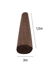 Mimbre Artificial con Tratamiento Anti-UV y 90% de Ocultación - Varillas PP+PE en Marron 1,5x3