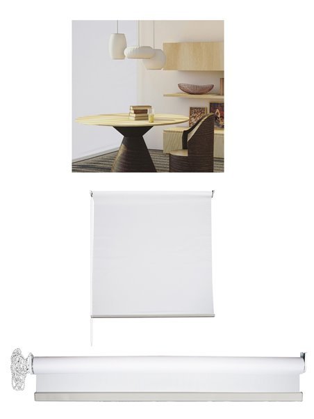 Estor Enrollable de Tela 100% Poliéster Resistente al Desgarro, Disponible en Medidas 120x180 cm y 150x180 cm Estor Enrollable de Tela 100% Poliéster Resistente al Desgarro, Disponible en Medidas 120x180 cm y 150x180 cm