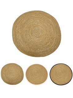 Alfombra de Yute Redondo Trenzada a Mano – Alfombra multiuso Decorativa color Natural