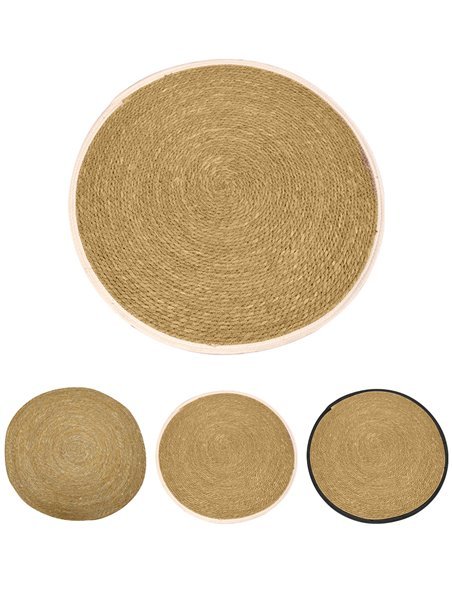 Alfombra de Yute Redondo Trenzada a Mano – Alfombra multiuso Decorativa color Natural  Alfombra de Yute Redondo Trenzada a Mano – Alfombra multiuso Decorativa color Natural