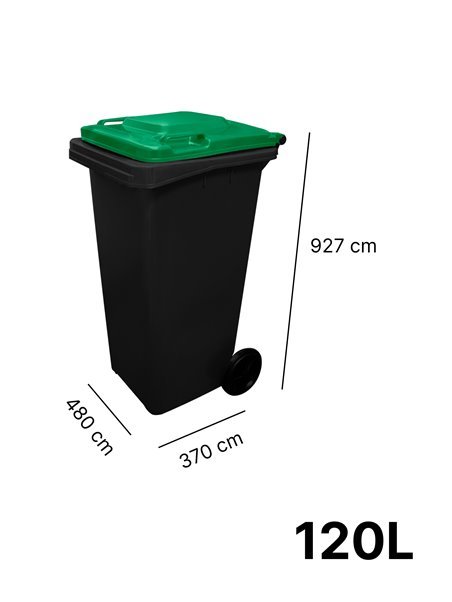 Contenedor de basura reciclables Ecodiseño 120L 2 ruedas  Contenedor de basura reciclables Ecodiseño 120L 2 ruedas