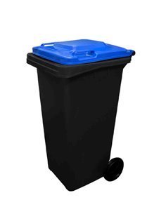 Contenedor de basura reciclables 240L 2 ruedas | Ecodiseño Negro
