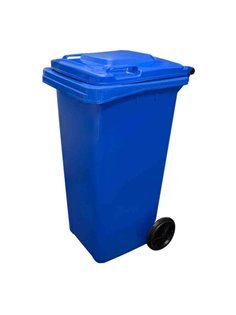 Contenedor de Basura Reciclables de Colores con Ruedas 240L 