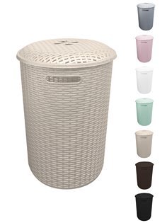 Cesto Ropa 51L - Organizador Lavandería Plástico con Asas, Ligero y Fácil de Limpiar