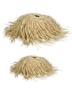 Lámpara Esparto diseño Menorca – Lampara de Techo Artesanal con Flecos