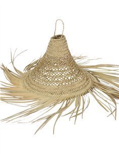 Lámpara de Techo Artesanal Boracay de Mimbre – Tulipa Natural en Dos Tamaños