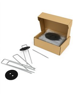 Caja Grapas con Discos para jardín y césped Artificial - 100 unds.