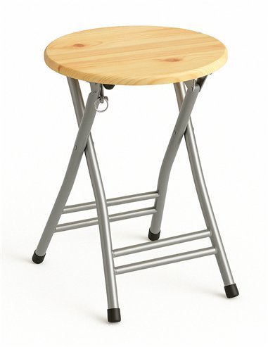 Taburete Plegable Metálico 30x45cm con...