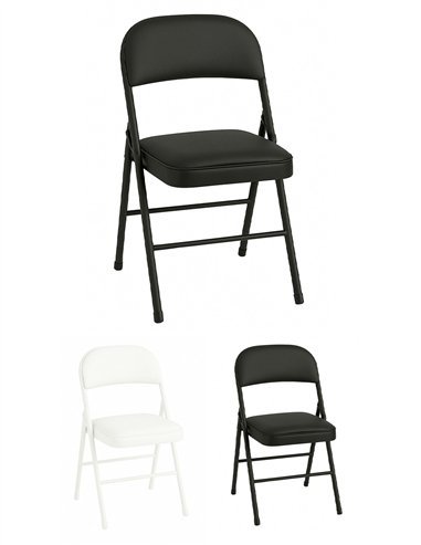 Silla Metálica Acolchada Plegable 80x46x46 cm |...