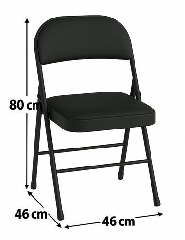 Silla Metálica Acolchada Plegable 80x46x46 cm |...