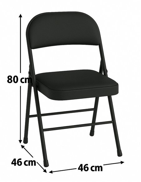 Silla Plegable Metálica Acolchada 45 x 44 x 80 cm – Silla Abatible con cubierta Silla Plegable Metálica Acolchada 45 x 44 x 80 cm – Silla Abatible con cubierta