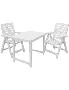 Set Camping Plegable Blanco – Mesa y Sillas de Exterior Resistentes

 para jardín, terraza o camping | Mesa con 2 o 4 sillas