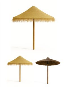 Sombrilla de Brezo o Esparto para Exteriores – Sombrilla Redondo para Playa, Porches y Piscina