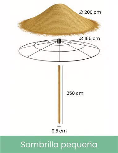 Sombrilla de Brezo o Esparto para Exteriores –...