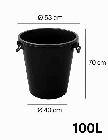Cubo de Basura Industrial Robusto de 100 Litros...