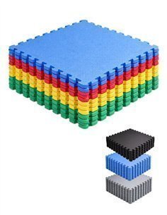 Esterilla Puzzle para Suelos de Gimnasio y Fitness | Protección de Goma 60x60 cm | Colchoneta Antideslizante Multicolor