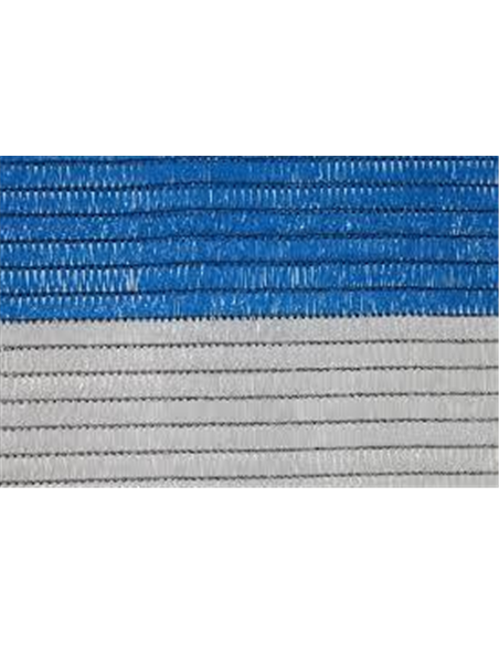 Malla de Ocultación Bicolor - Rollo 100m Blanco y Azul