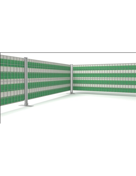 Malla de Sombreo Bicolor - Metro lineal Verde y Blanco